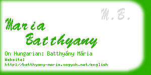 maria batthyany business card